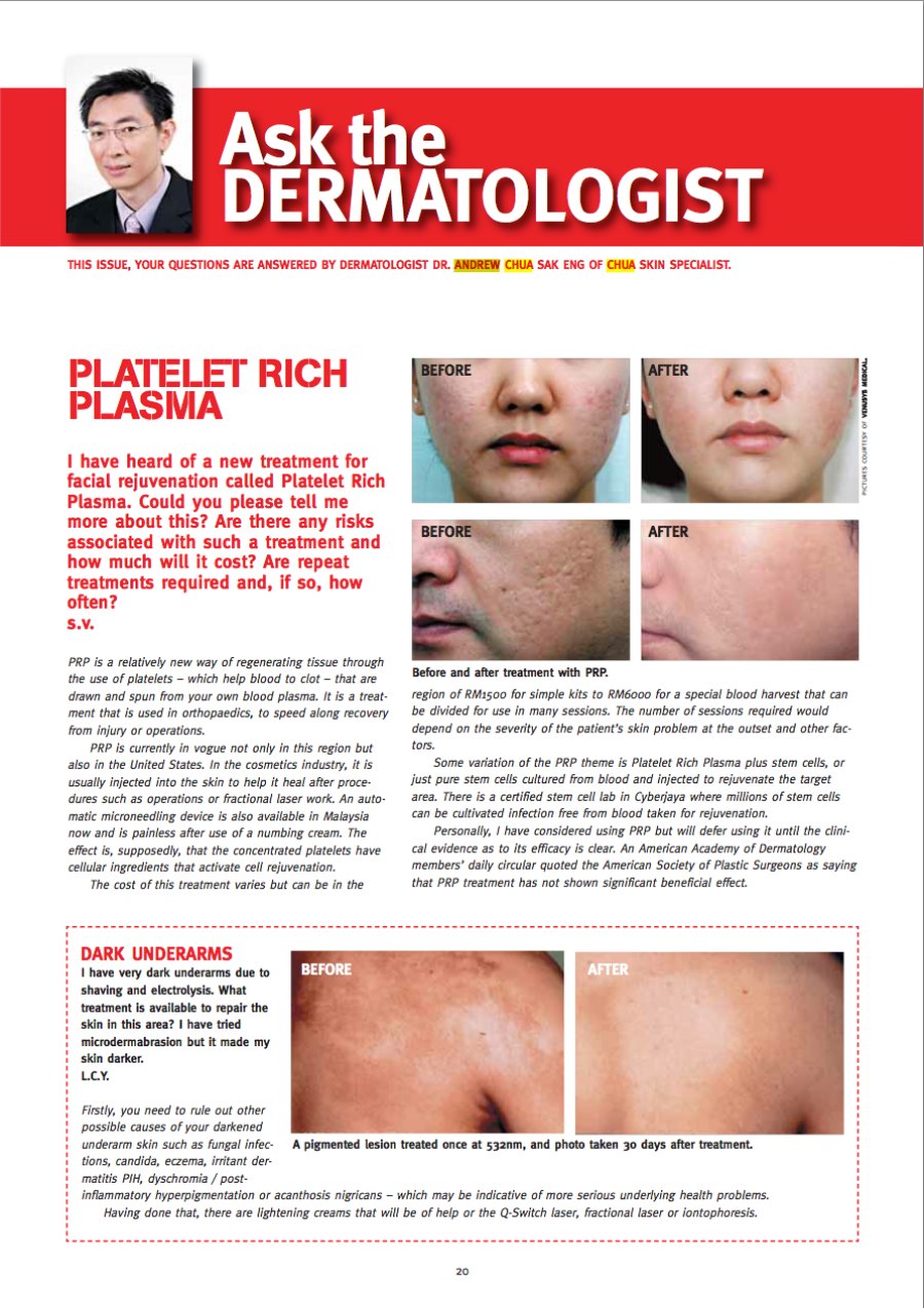 Ask the Dermatologist Pg 1