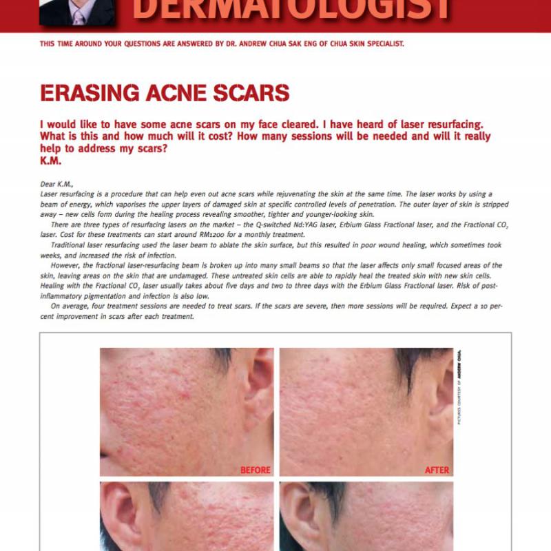 Ask the Dermatologist, Cosmetic Surgery and Beauty, Issue 1, 2010.